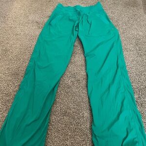 Kelly green full length dance studio pants size 4